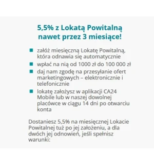 Lokata Powitalna z Kontem dla Ciebie - Bank Credit Agricole