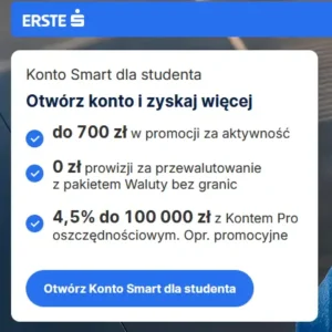 Konto Smart dla studentów – Erste Bank Polska