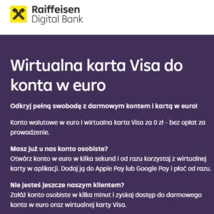 Konto walutowe w EURO – Raiffeisen Digital Bank