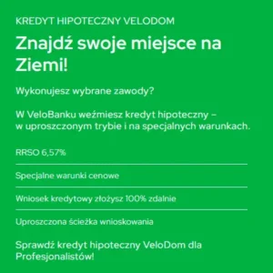 Kredyt hipoteczny VeloDom dla Profesjonalistów -VeloBank