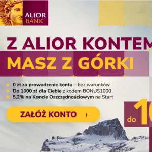Konto Oszczędnościowe Alior Bank bez opłat, 5,2% na oszczędnościach i bonus do 1000 zł
