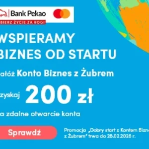 Konto firmowe Pekao Bank - Biznes z Żubrem 0 zł za prowadzenie konta, premia do 4200 zł i bonusy dla firm