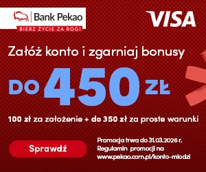 Konto Przekorzystne dla Młodych - Osobisty Rachunek w Banku Pekao 1 Konto Przekorzystne dla młodych Pekao za 0zł, premia 450 zł online