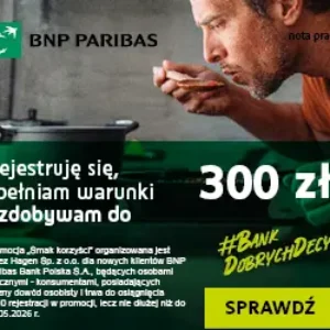 Konto Osobiste Online BNP premia 300 zł promocja