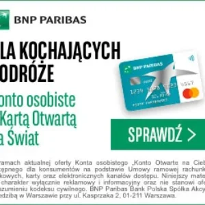 Konto bankowe BNP Paribas Bank na Świat, brak przewalutowania dla podróżujących