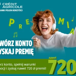 Konto dla Ciebie online Credit Agricole cashback 720 zł