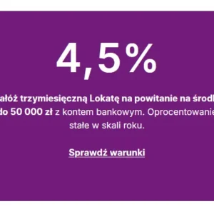 Lokata na Powitanie z Kontem Smart Erste Bank Polska, 4,5% do 50 000 zł na 3 miesiące dla nowych klientów