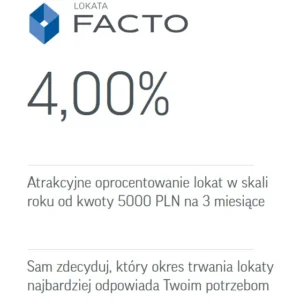 Lokata Facto online 4 procent w BFF Bank do 60 miesięcy, oszczędzanie przez internet