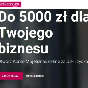 Darmowe konto firmowe Millennium Bank - Mój Biznes Online za 0zł z premią do 5000 zł