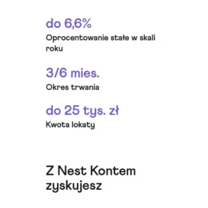 Nest Lokata Witaj Nest Bank oferta lokaty na start 6,6% dla nowych klientów