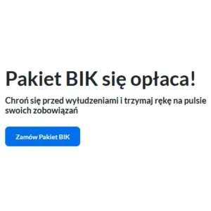 Pakiet BIK monitoring danych online i zdolność kredytowa