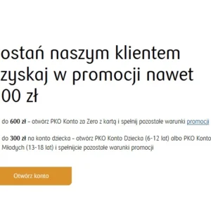 PKO Konto za Zero z kartą płatniczą w PKO Bank Polski - rachunek osobisty online z premią do 900 zł