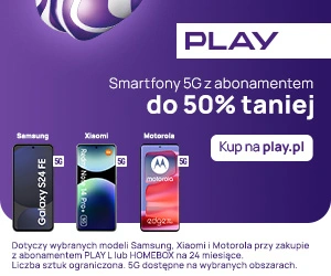 Abonament Play - tani internet, 5G i ekstra GB online 1 Abonament Play 5G, duży pakiet internetu 500 GB oferta komórkowa i bonusy
