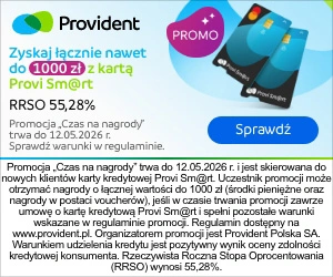 Karta Kredytowa Provident Provi Sm@rt - Limit Smart do 15 000 zł 1 Karta kredytowa Provident Provi Sm@rt z limitem do 15 000 zł i cashback, bez opłat za brak użycia