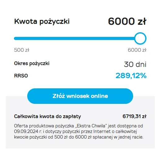 Pożyczka krótkoterminowa Ekstra Chwila - Provident 1 Provident Ekstra Chwila - pożyczka krótkoterminowa online z jednorazową spłatą