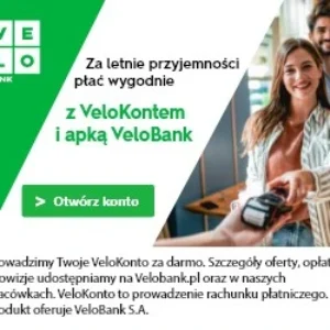 VeloKonto dla młodych 18-26 w VeloBank, darmowe konto online i cashback
