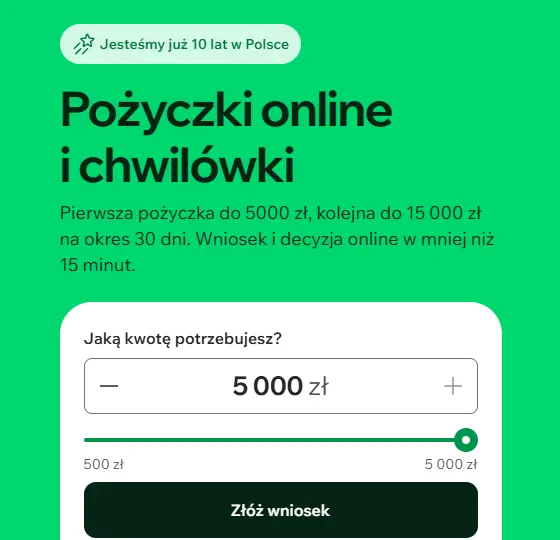 Pożyczka online Wandoo – chwilówka na 30 dni 1 Wandoo – chwilówka przez internet ze spłatą po 30 dniach